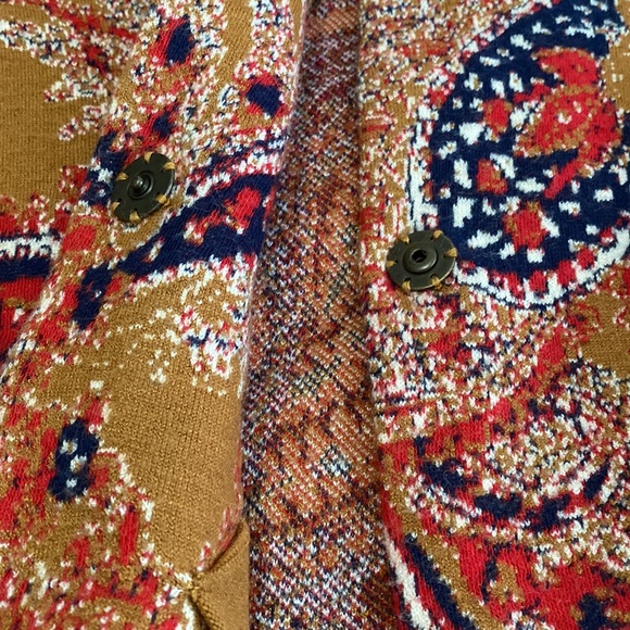 Moth By Anthropologie  Bell Paisley Bonze Cardigan Size S - Picture 10 of 15